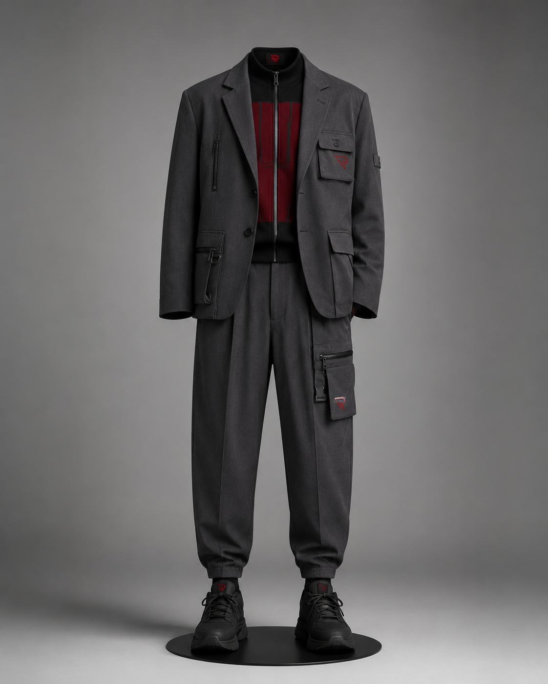 Red Fashion elite Gen Z suit